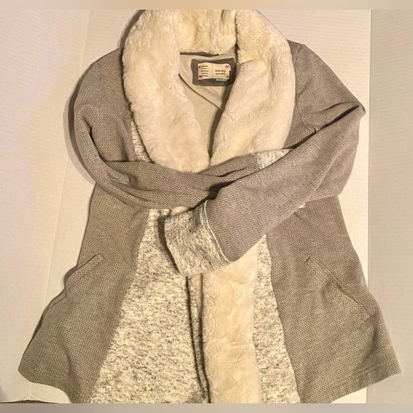 Anthropologie Saturday Sunday faux fur cardigan size Small - Picture 6 of 7